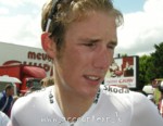 Andy Schleck apr�s la quatri�me �tape du Tour de France 2008